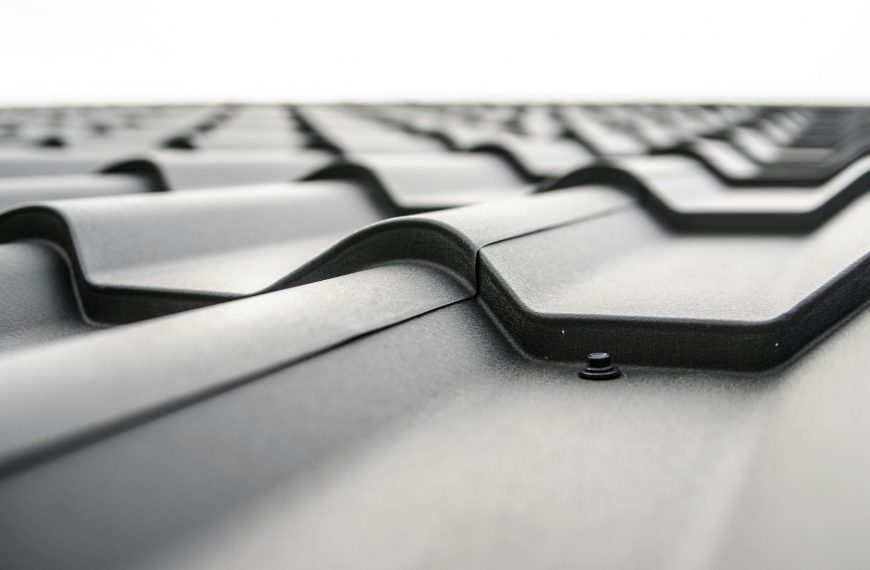 close-up of a metal roof