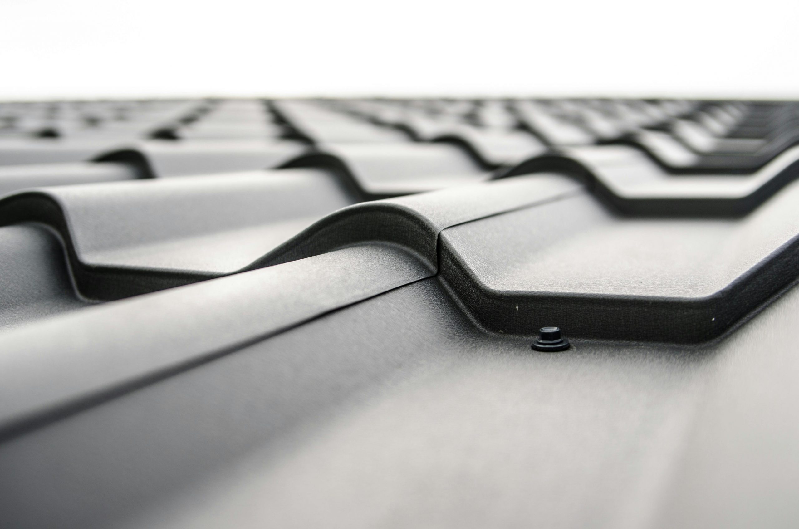 close-up of a metal roof